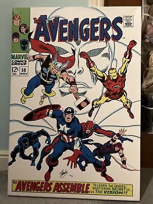 Buy The Avengers #58 Boxed Canvas Signed By Stan Lee Limited Edition • 550£