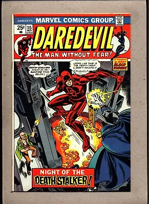 Buy Daredevil #115_nov 1974_very Fine+_ Night Of The Death-stalker _black Widow! • 1.20£
