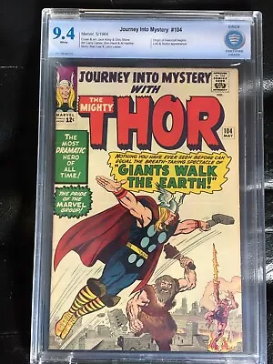 Buy JOURNEY INTO MYSTERY #104 CBCS NM 9.4; White Pg; Enchantress Cameo! • 1,579.20£