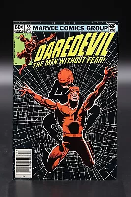 Buy Daredevil (1964) #188 Newsstand Frank Miller Cover & Art Black Widow VF/NM • 8£