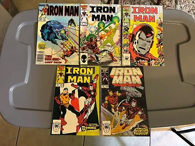 Buy Lot Of 5 Volume 1 1986 Marvel Iron Man Issues #198, 211-213, & 215 • 13.19£