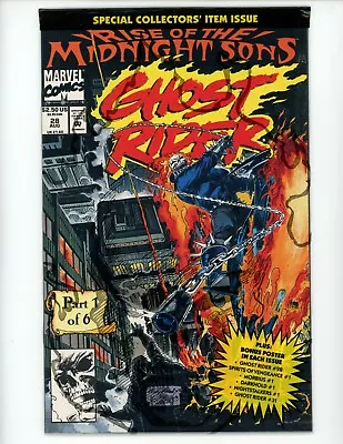 Buy Ghost Rider #28 Comic Book 1992 New Polybagged With Poster 1st Team App • 11.95£