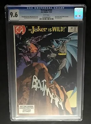 Buy BATMAN #366 CGC 9.6 NM+ WP JOKER COVER 1st APP JASON TODD/ROBIN DC COMICS 1983 • 119.92£