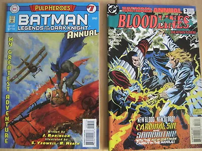 Buy BATMAN, LEGENDS Of The DARK KNIGHT Annuals 3 (1993,Deathstorm) & 7 (1997, Pulp ) • 4.99£