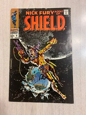 Buy Nick Fury Agent Of Shield 6 Vf/nm White Pages 1968 Steranko Cover  • 118.59£