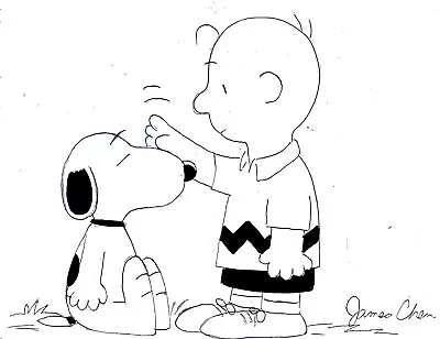 Buy Peanuts Snoopy Original Comic Art 1 By Comic Artist James Chen • 7.99£