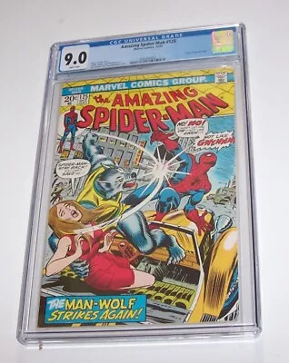Buy Amazing Spiderman #125  - Marvel 1973 Bronze Age Issue - CGC VF/NM 9.0 • 146.26£