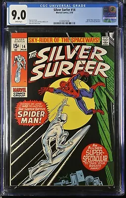 Buy Silver Surfer 14 CGC 9.0 - Stan Lee First Silver Surfer And Spider-Man Battle 🔥 • 415.07£