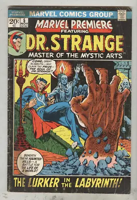 Buy Marvel Premiere #5 November 1972 G/VG Dr. Strange Ploog Cover And Gardner Fox Sc • 5.16£