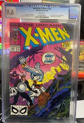 Buy Uncanny X-Men #248 CGC 9.6 NM+ WHITE Marvel 1989 Key 1st Jim Lee Art • 47.97£