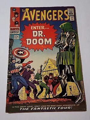 Buy Avengers #25 1966 Fantastic Four Dr. Doom Appearance Kirby! Marvel Comics • 119.92£