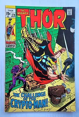 Buy The Mighty Thor #174 Marvel Comics 1970 Stan Lee & Jack Kirby Crypto-Man  • 28.50£