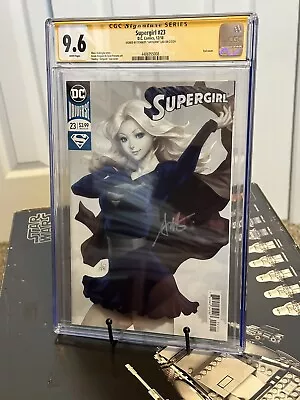 Buy Supergirl #23 (2018) CGC 9.6 SS Stanley  Artgerm  Lau Blue Foil Cover • 218.44£