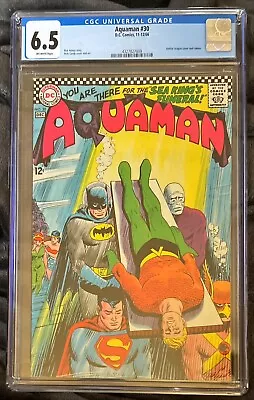 Buy Aquaman #30 Dc Comics 1966 Silver Age Cgc 6.5 Graded! Justice League App • 105.42£