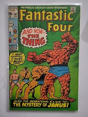 Buy Fantastic Four #107 Marvel Comics Vf 1970 See Pics For Condition  • 23.15£