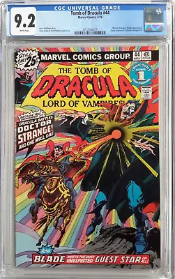 Buy 🔥tomb Of Dracula 44 Cgc 9.2*1976 Marvel Comics*blade*rainbow🌈cover*white❄pages • 158.31£