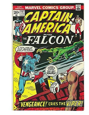 Buy Captain America #157 1972 VF/VF- Beauty! Falcon! Viper!  Combine Shipping • 12.16£