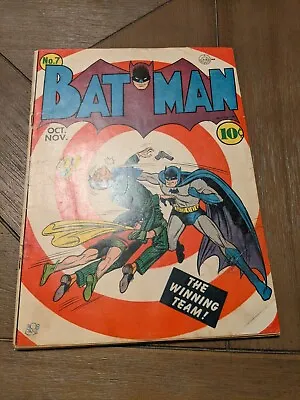 Buy Batman #7 1941 Joker App Batman Works With Police • 1,423.09£