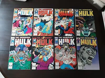 Buy Incredible Hulk 347-354 Run 1st Print High Grade Spider-man Appearance V Thing • 9.99£
