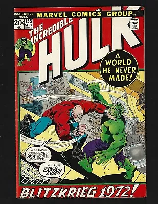 Buy Incredible Hulk #155 FN- 1st Shaper Of Worlds 1st Captain Axis Ant-Man Dr. Doom • 12.62£