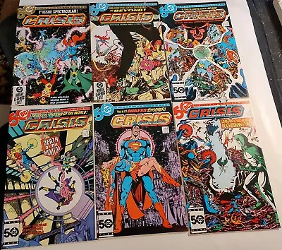 Buy 6 Crisis On Infinite Earths (1985,Perez) #1,2,3,4,7(Death Supergirl),10,HI GRADE • 19.78£