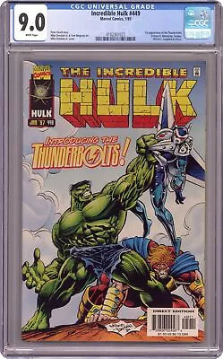 Buy Incredible Hulk #449 CGC 9.0 1997 4182301023 1st App. Thunderbolts • 90.92£