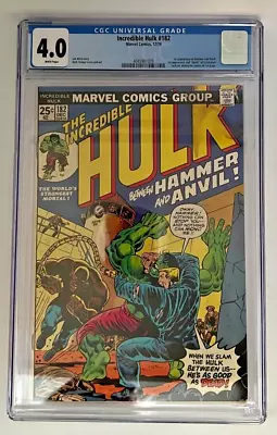 Buy Incredible Hulk #182 (1974) CGC 4.0 3rd Wolverine Bronze Age Marvel Comic Book! • 91.35£