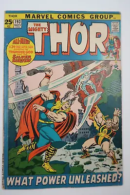Buy Thor #193 Classic Battle With Silver Surfer Bronze Age Marvel Comics 1971 VG/F • 35.98£