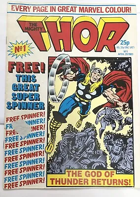 Buy Mighty Thor Issue No 1 Marvel Comics UK 20 April 1983 God Of Thunder Returns • 10£