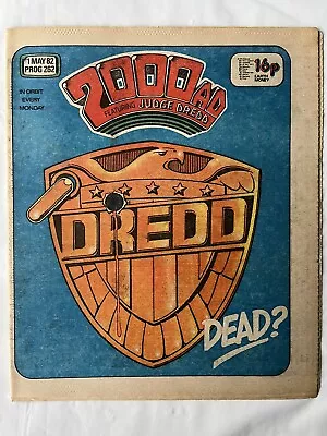 Buy 2000AD PROG 262, 01/05/1982 GC. Back Poster Intact. One Staple Missing • 0.99£