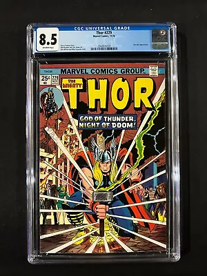 Buy Thor #229 CGC 8.5 (1974) - Hercules App - Classic Thor Cover! • 134.60£