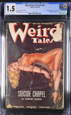 Buy Weird Tales #173 (v31 #6) Cgc 1.5 Classic Margaret Brundage Gga Pulp June 1938 • 556.03£
