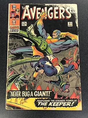 Buy The Avengers #31 - Never Bug A Giant - 1966 GD 2.0 • 6.93£