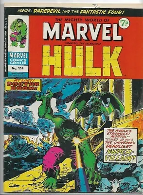Buy The Mighty World Of Marvel #114 Hulk VG (1974) Marvel Comics UK • 3£