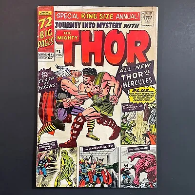Buy Journey Into Mystery Annual 1 1st Hercules Silver Age Marvel 1965 Stan Lee Comic • 102.87£