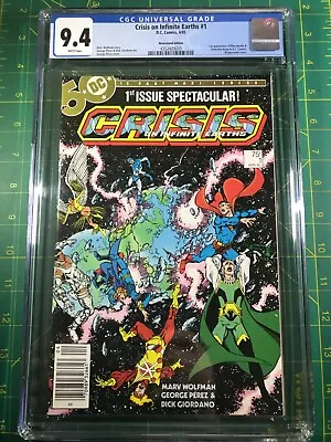 Buy Crisis On Infinite Earths #1 CGC 9.4 Newsstand George Perez DC Comics • 68.27£