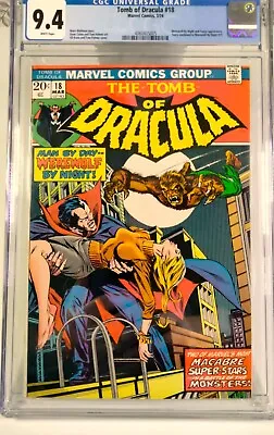 Buy Tomb Of Dracula 18 (Marvel, 3/74) CGC9.4 White Pages • 232.68£