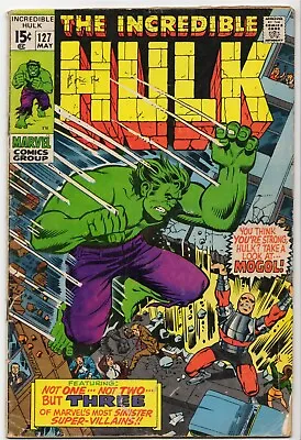 Buy THE INCREDIBLE HULK #127 Silver Age Marvel Comics 1970 1st App Mogel • 15.27£