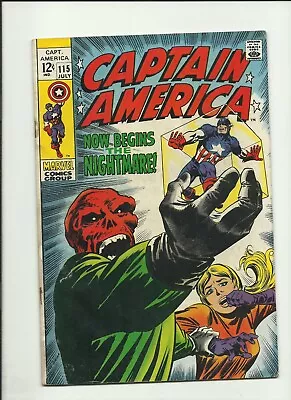 Buy Captain America #115 Marvel Comics 1969 Red Skull Marie Severin Cover Stan Lee • 59.30£