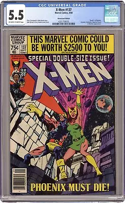Buy Uncanny X-Men #137N Newsstand Variant CGC 5.5 1980 4201758005 • 52.97£