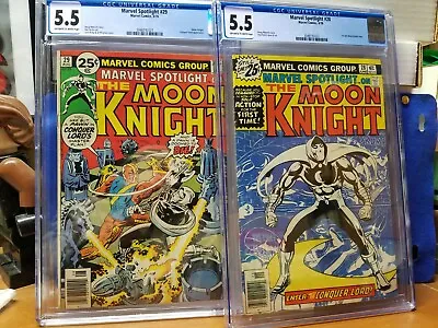Buy Marvel Spotlight #29 CGC 5.5 + #28 5.5 1st Solo Moon Knight Titles! CGC • 184.81£