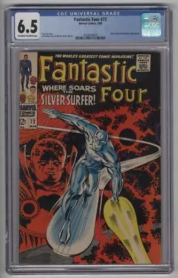 Buy Fantastic Four #72 CGC 6.5 OW-White Pages Classic Silver Surfer Cover • 180.14£
