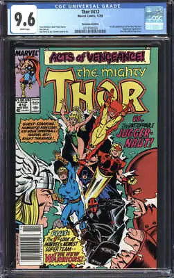 Buy Thor #412 Cgc 9.6 White Pages // 1st Full Appearance Of The New Warriors 1989 • 94.60£