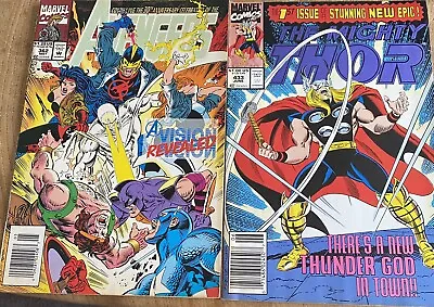 Buy 2 Marvel Issues The Mighty Thor # 433 And The Avengers # 362 VG Condition • 5£