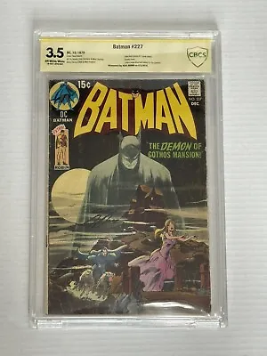 Buy DC Comics Batman #227 1970 CBCS 3.5 Neal Adams Signature • 539.68£