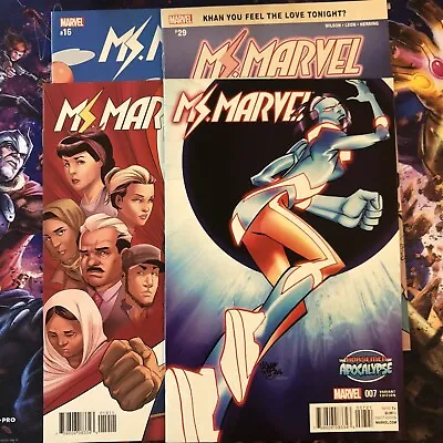 Buy Ms. Marvel Kamala Khan Lot (4) Comics 7 16 19 29 • 11.90£