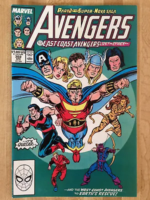 Buy THE AVENGERS #302 VF 1989 Buck Rogers TSR Ad Iron Man Thor Captain America L@@K! • 1.18£