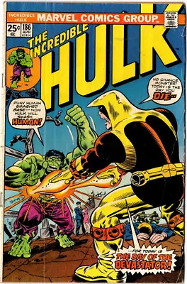Buy The Incredible Hulk # 186, April 1975, Vintage Marvel Comic, Ungraded • 5.53£