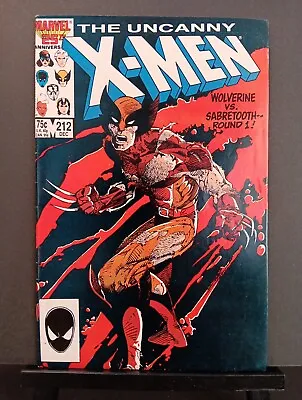 Buy Uncanny X-Men #212 VF+ 8.5 (1986) 1st Wolverine & Sabretooth Fight Marvel Comics • 15.76£