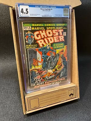 Buy Key Marvel Comic: Marvel Spotlight V1 #5, Ghost Rider (1972) CGC 4.5 (Free Ship) • 1,027£